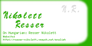 nikolett resser business card